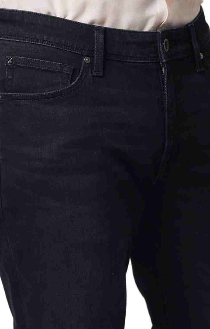 Celio* Cotton-Blend Slim Fit Black Jean