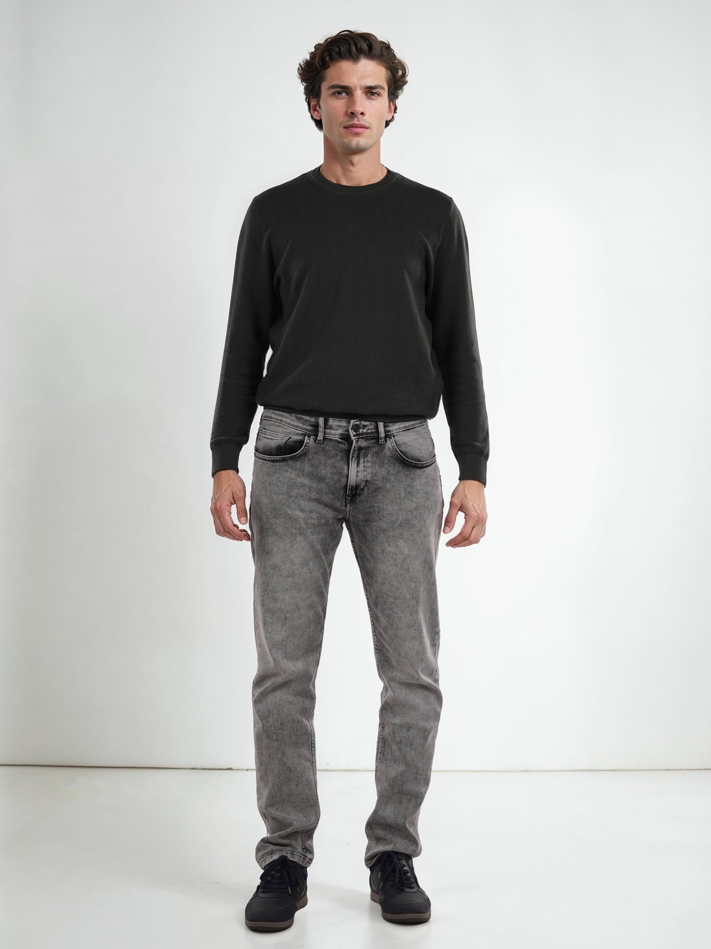 Celio* Cotton Straight Fit Grey Jean