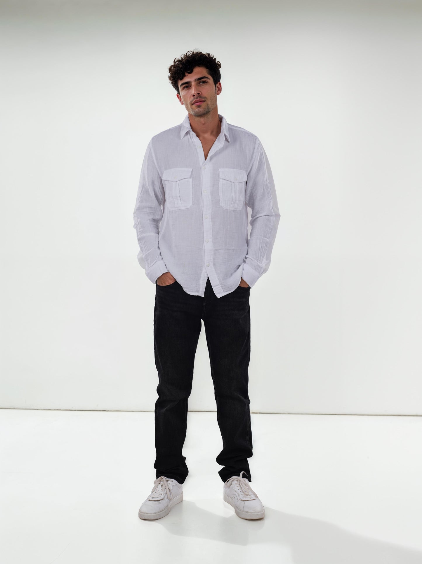 Celio* Cotton Straight Fit Black Jean