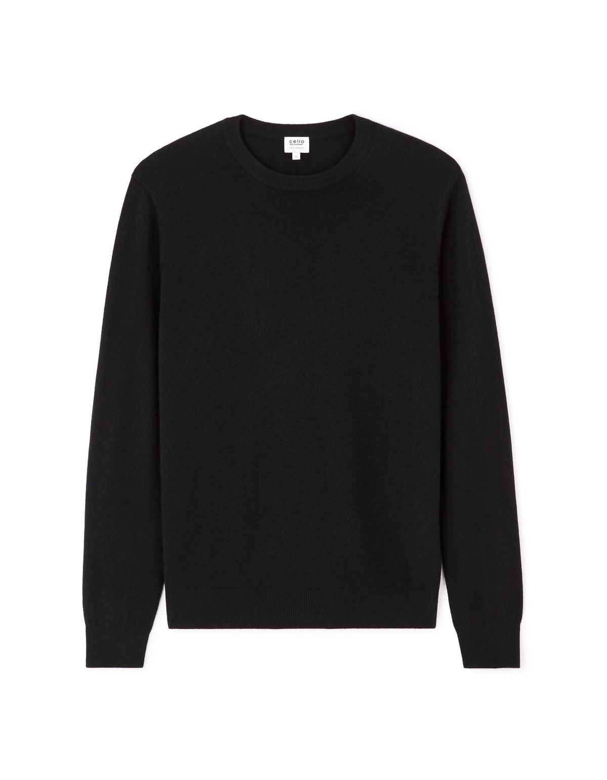 Regular Fit 100% Cashmere Solid Crew Neck Sweaters