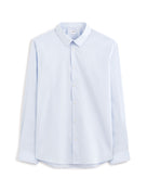 Slim Fit Cotton Blend Shirt - Light Blue