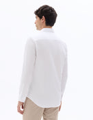 Slim Fit Cotton Spread Collar Shirt - White