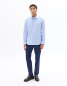 Regular Fit Spread Collar Shirt - Sky Blue