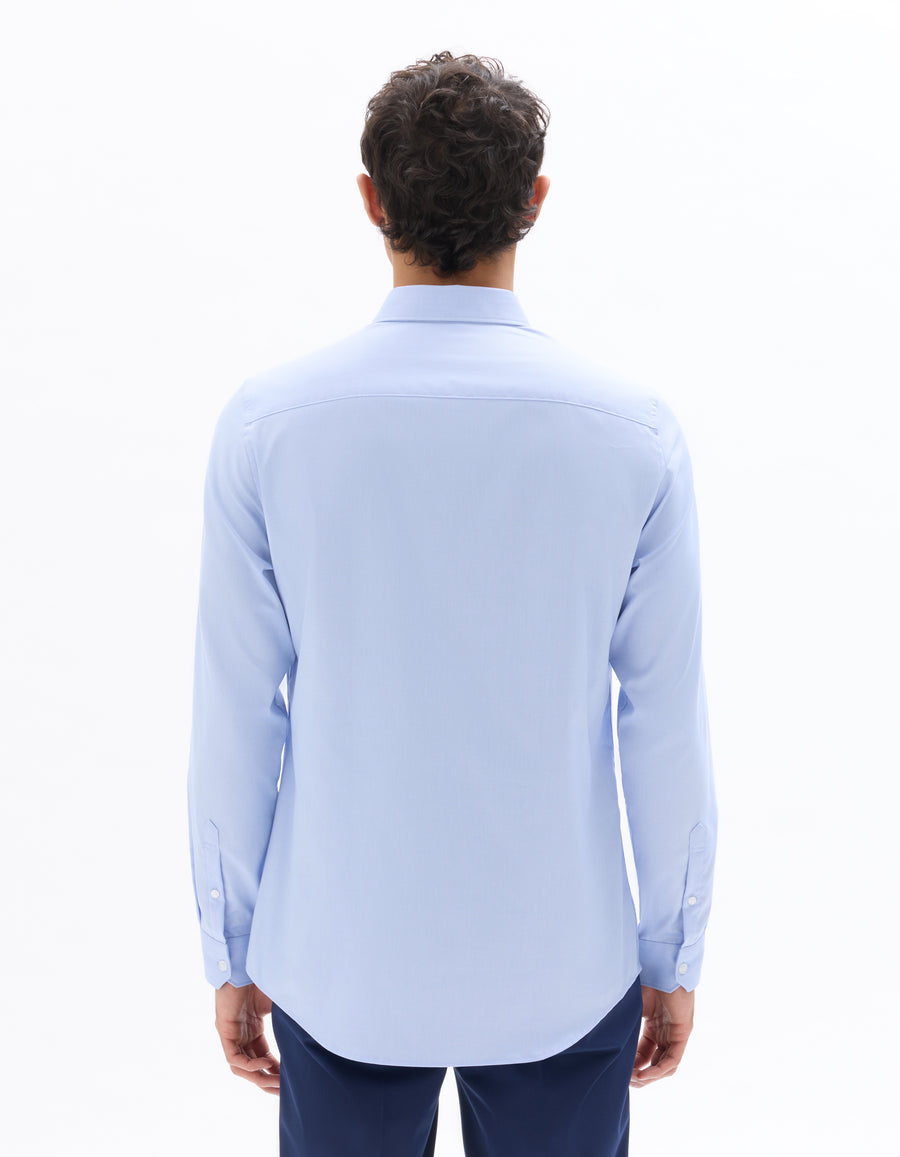 Regular Fit Spread Collar Shirt - Sky Blue