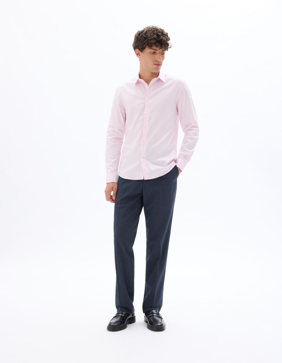 Slim Fit 100% Cotton Formal Shirt - Olive Green