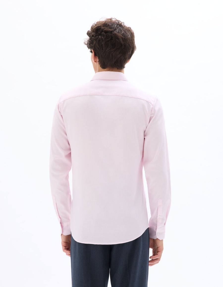 Slim Fit 100% Cotton Formal Shirt - Olive Green
