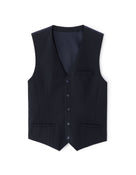Slim Fit Poly Viscose Coat - Navy Blue