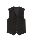 Slim Fit Poly Viscose Coat - Black