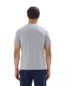 Slim Fit Stretch Cotton Crew Neck T-Shirt - Grey