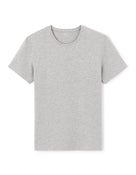 Slim Fit Stretch Cotton Crew Neck T-Shirt - Grey