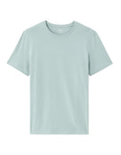 Slim Fit Stretch Cotton Crew Neck T-Shirt - Blue