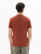 Slim Fit Stretch Cotton Crew Neck T-Shirt - Red