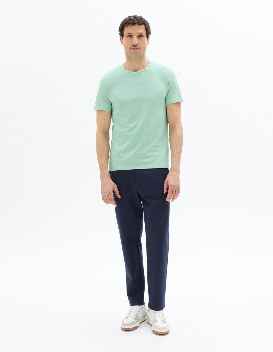 Slim Fit Stretch Cotton T-Shirt - Green