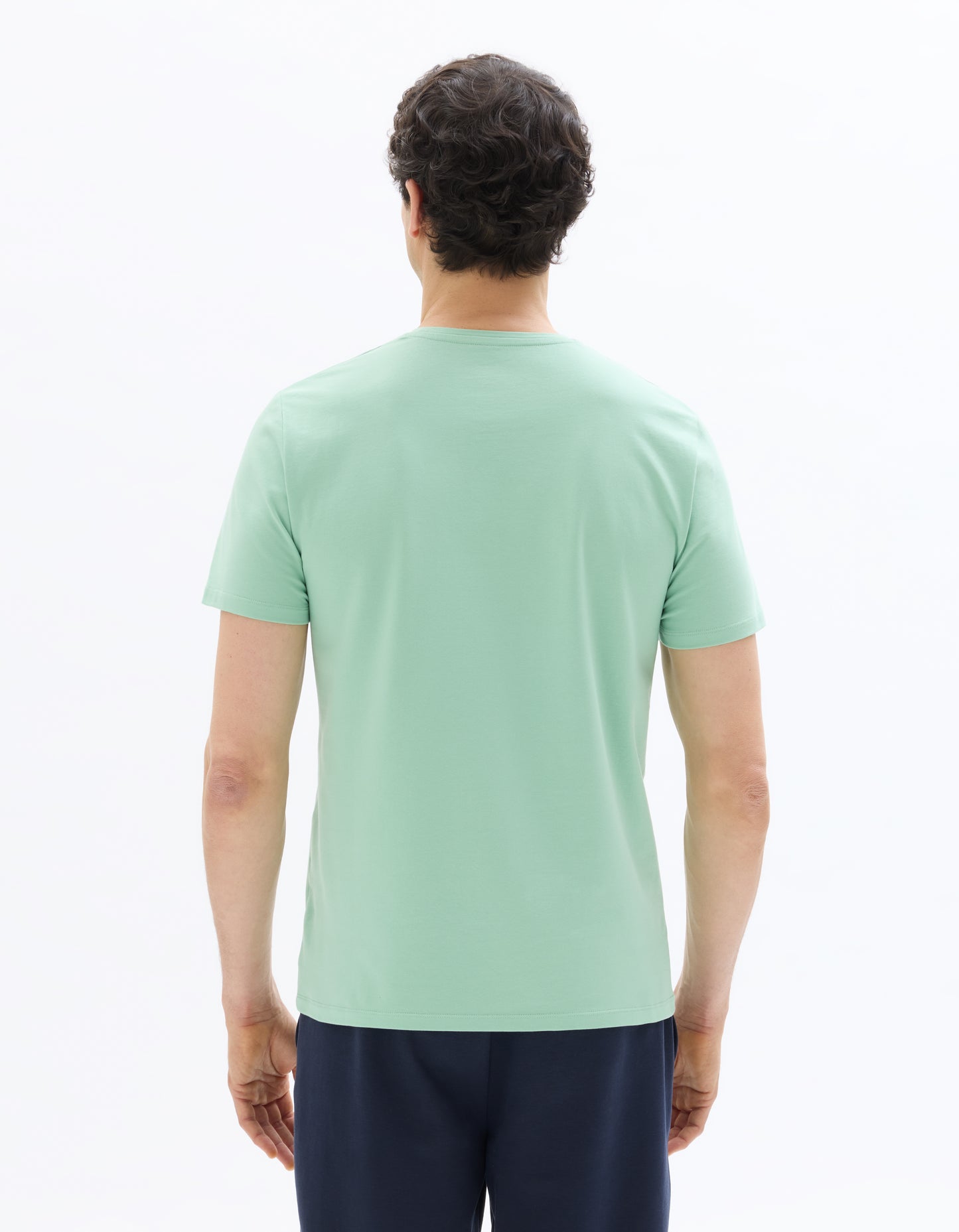 Slim Fit Stretch Cotton T-Shirt - Green