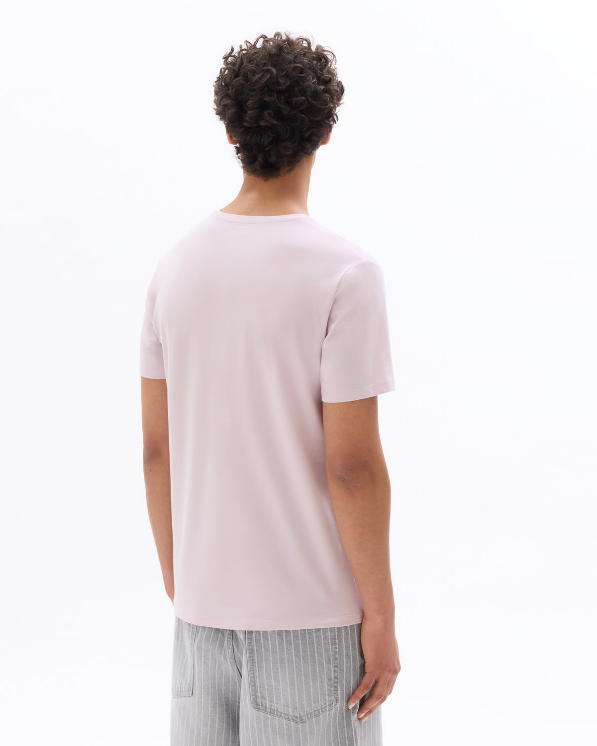Slim Fit Stretch Cotton Crew Neck T-Shirt - Lavender