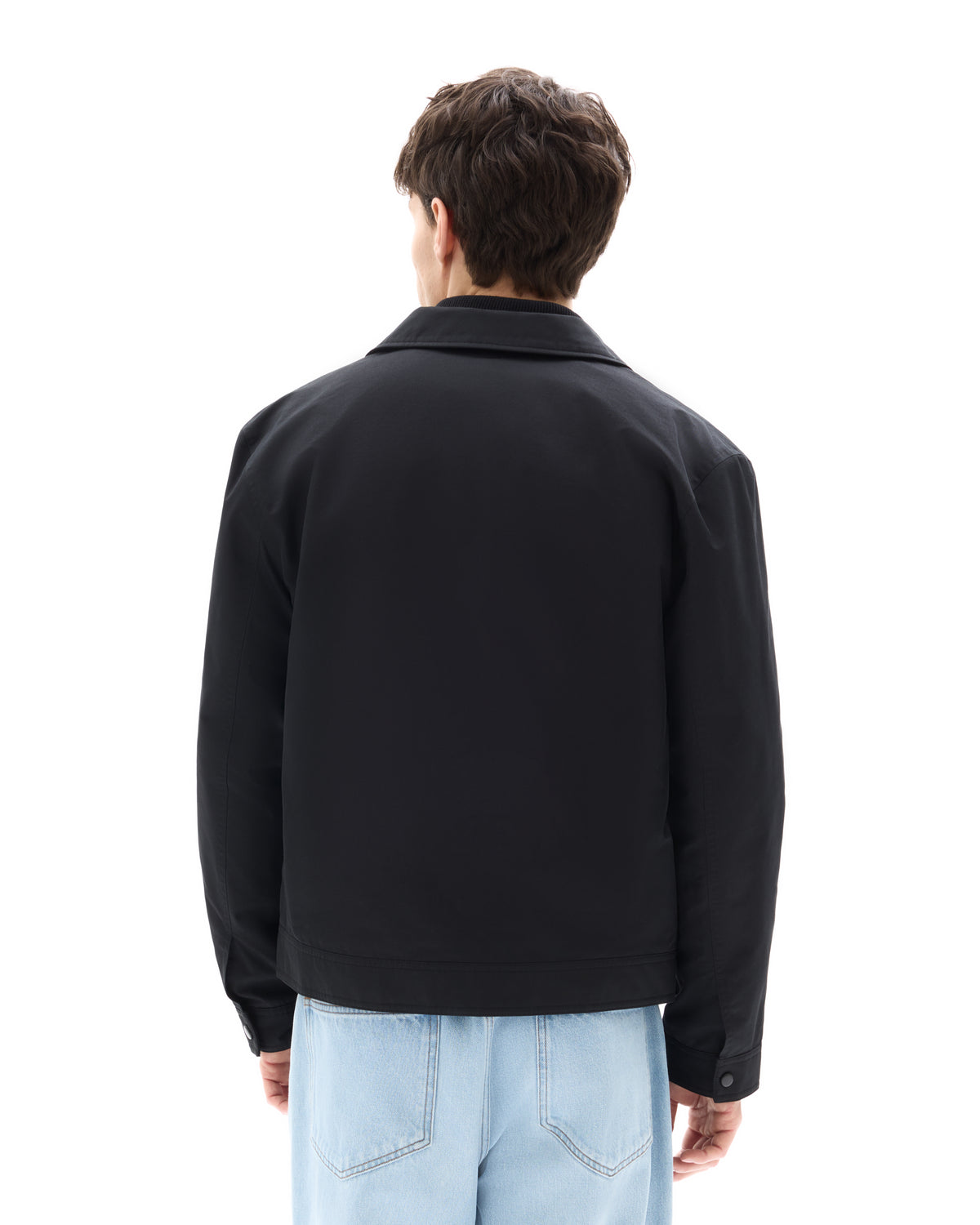 Regular Fit 100% Cotton Solid Spread Collar Jackets