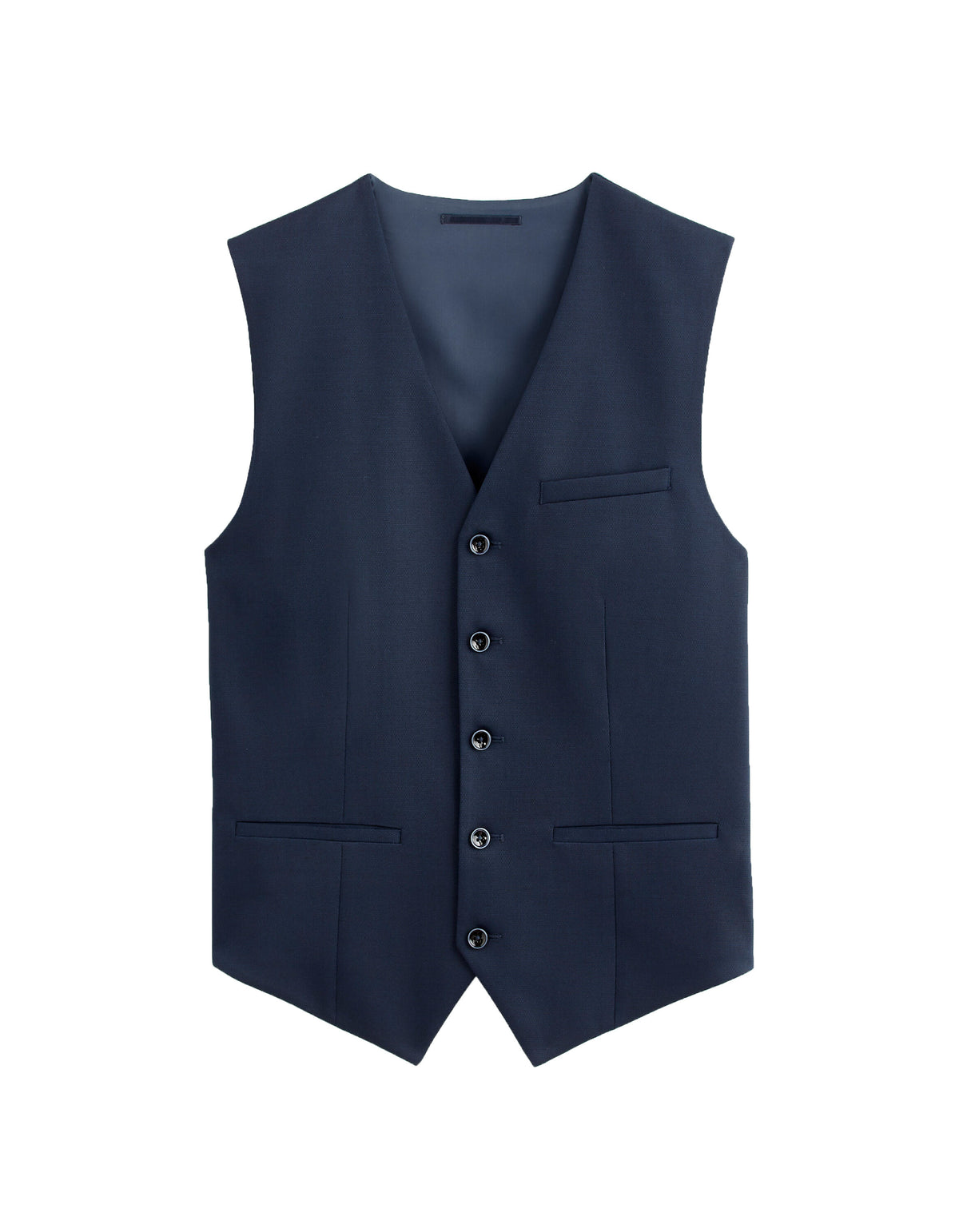 Slim Fit Poly Viscose Coat - Blue