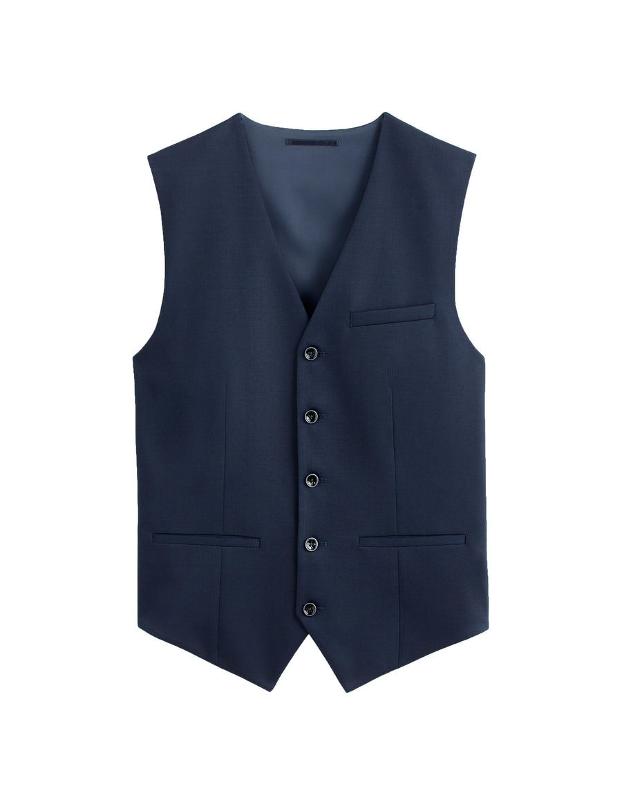 Slim Fit Poly Viscose Coat - Blue