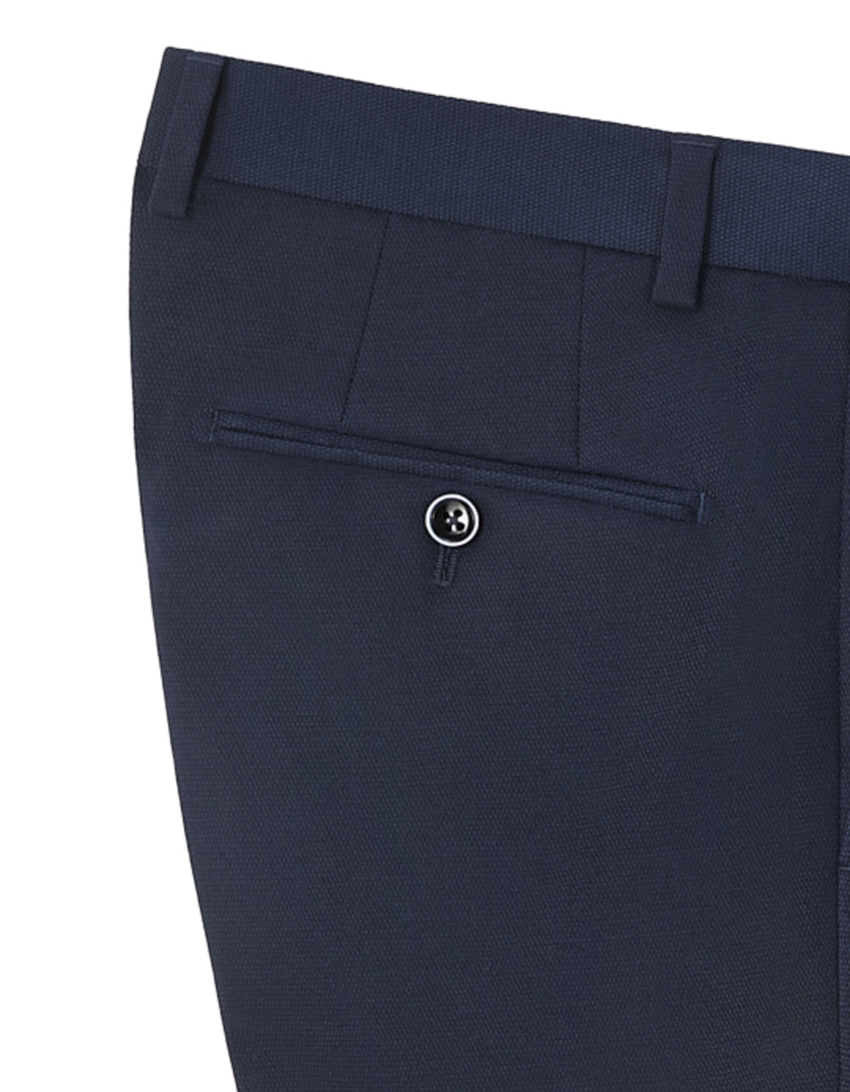 Extra Slim Fit 100% Polyester Formal Trousers - Blue