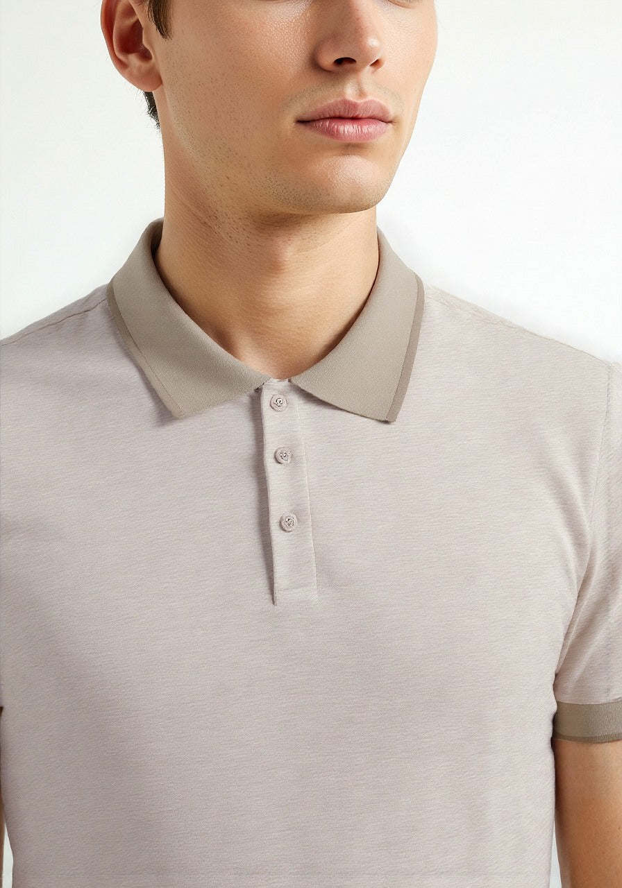 Celio* Men Beige Solid Regular Fit Cotton T-shirt