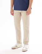 Slim Fit Stretch Cotton Trousers - Light Beige