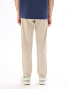 Slim Fit Stretch Cotton Trousers - Light Beige