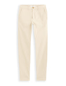 Slim Fit Stretch Cotton Trousers - Light Beige