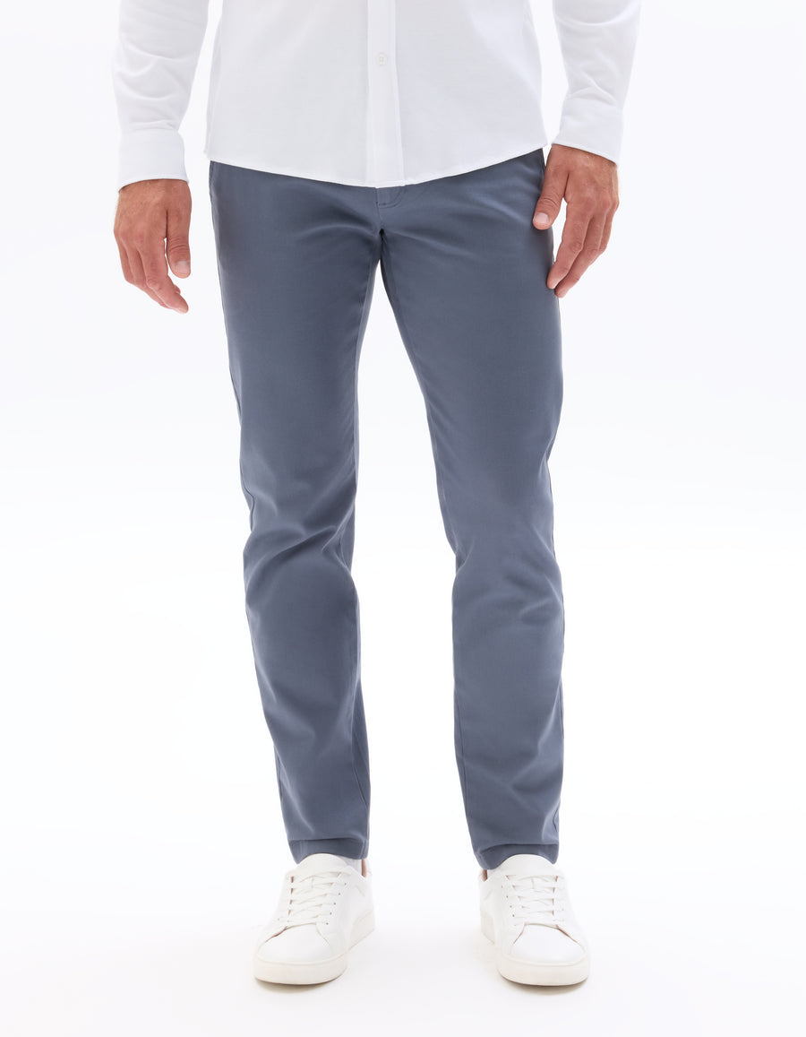 Slim Fit 100% Cotton Solid Formal Trouser - Grey