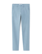 Slim Fit Stretch Cotton Trousers - Light Blue