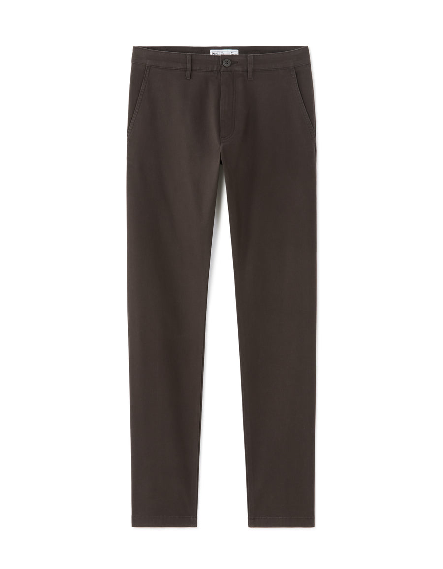 Slim Fit 100% Cotton Solid Formal Trouser - Brown