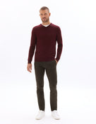 Slim Fit 100% Cotton Solid Formal Trouser - Brown