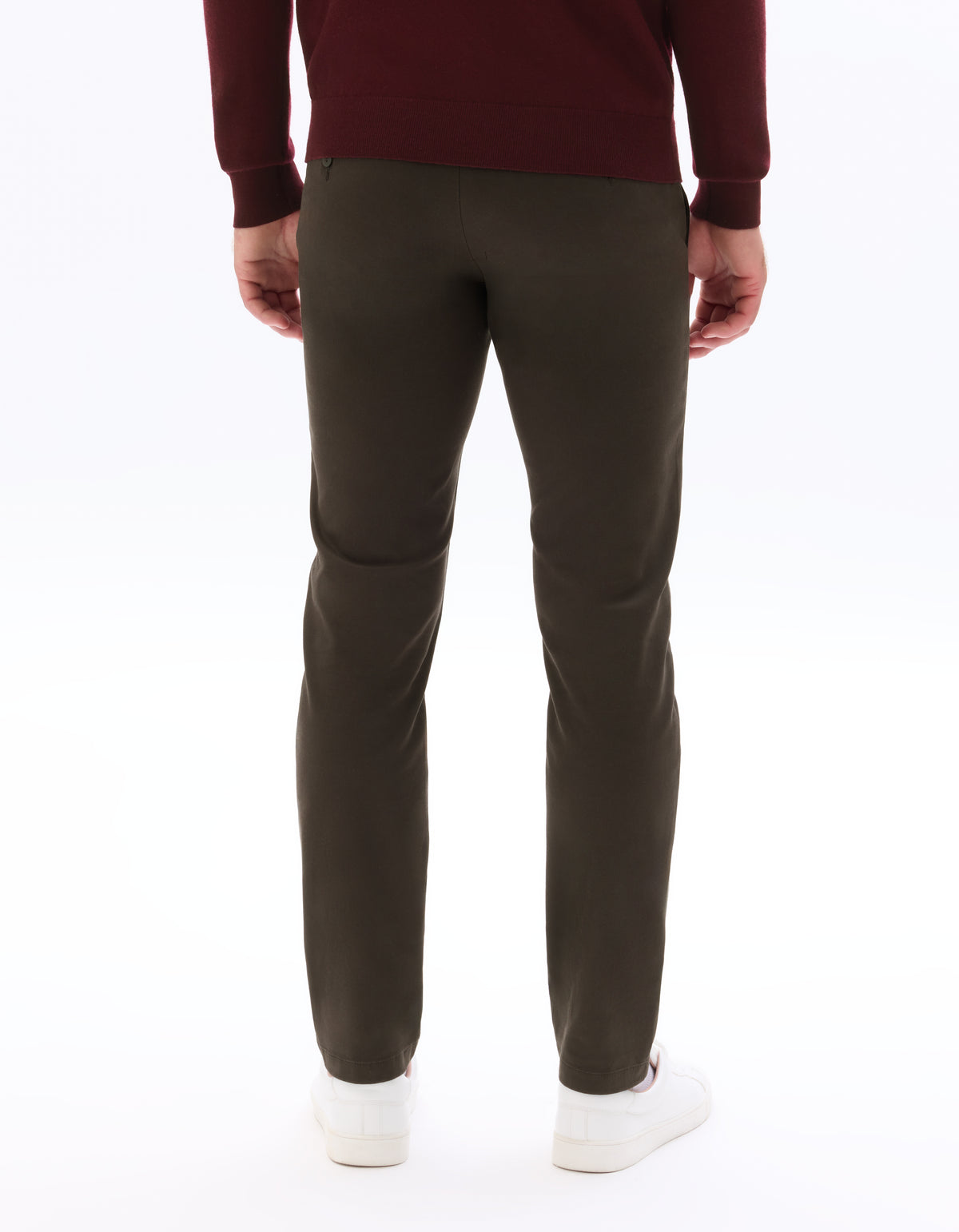 Slim Fit 100% Cotton Solid Formal Trouser - Brown