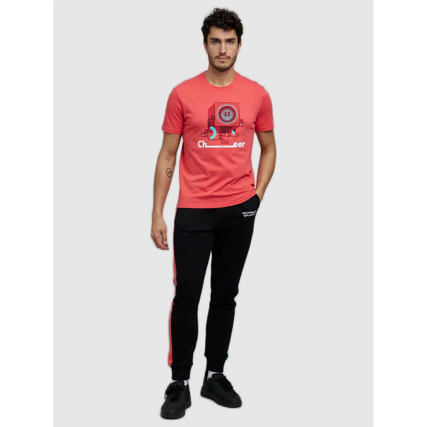 Celio* Fifa Regular Fit Cotton Coral T-Shirt