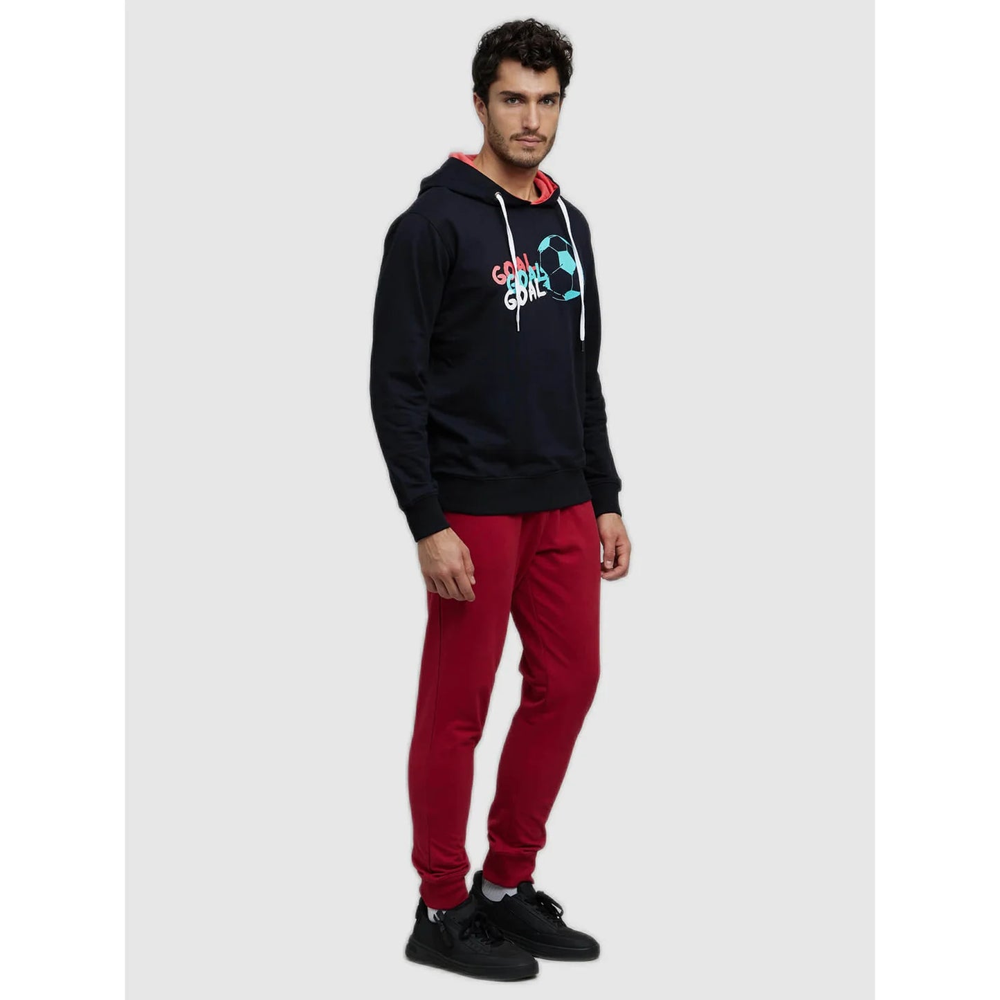 Celio Fifa Regular Fit Cotton Navy Blue Sweatshirt