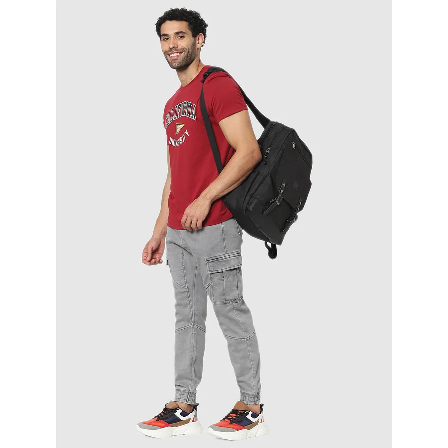 Celio* Graphics Slim Fit Cotton Red T-Shirt