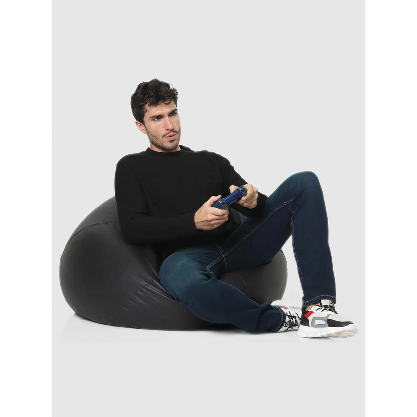 Celio* Solid Regular Fit Cotton Black T-Shirt