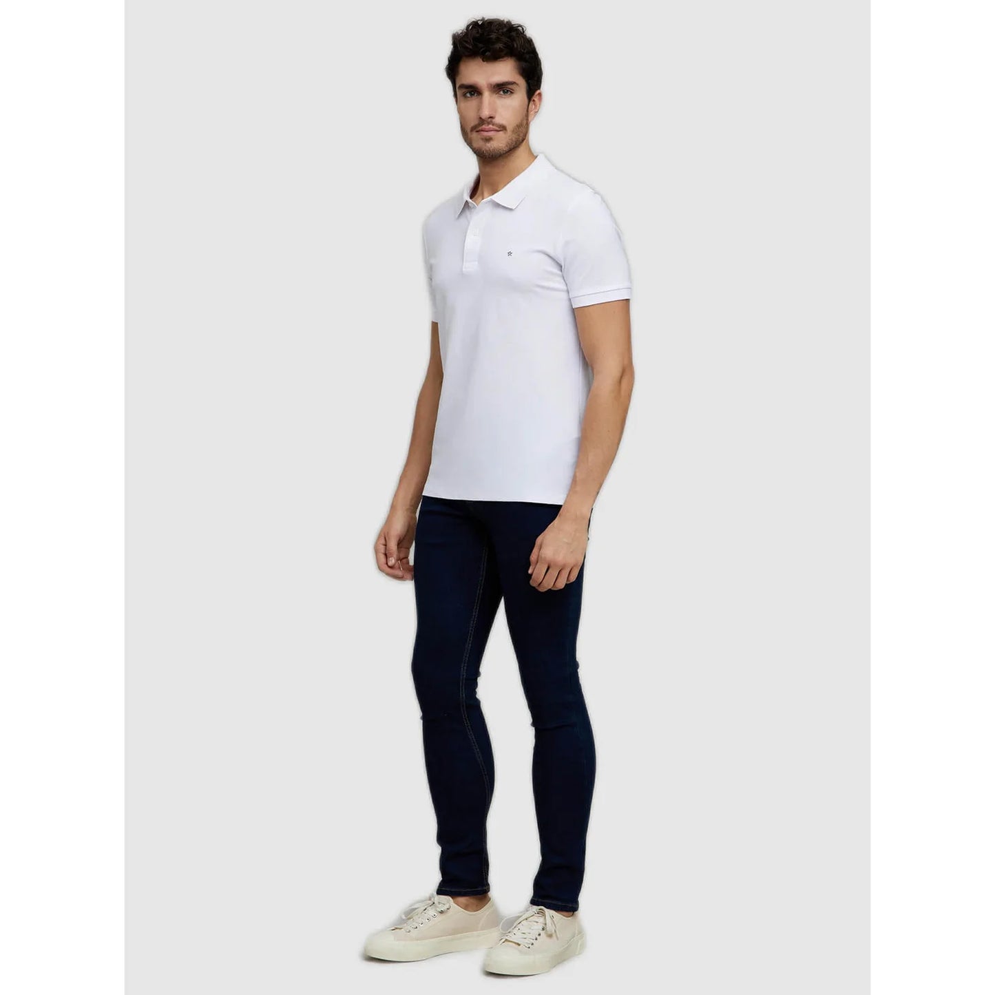 Celio* Solid Regular Fit Cotton White T-Shirt