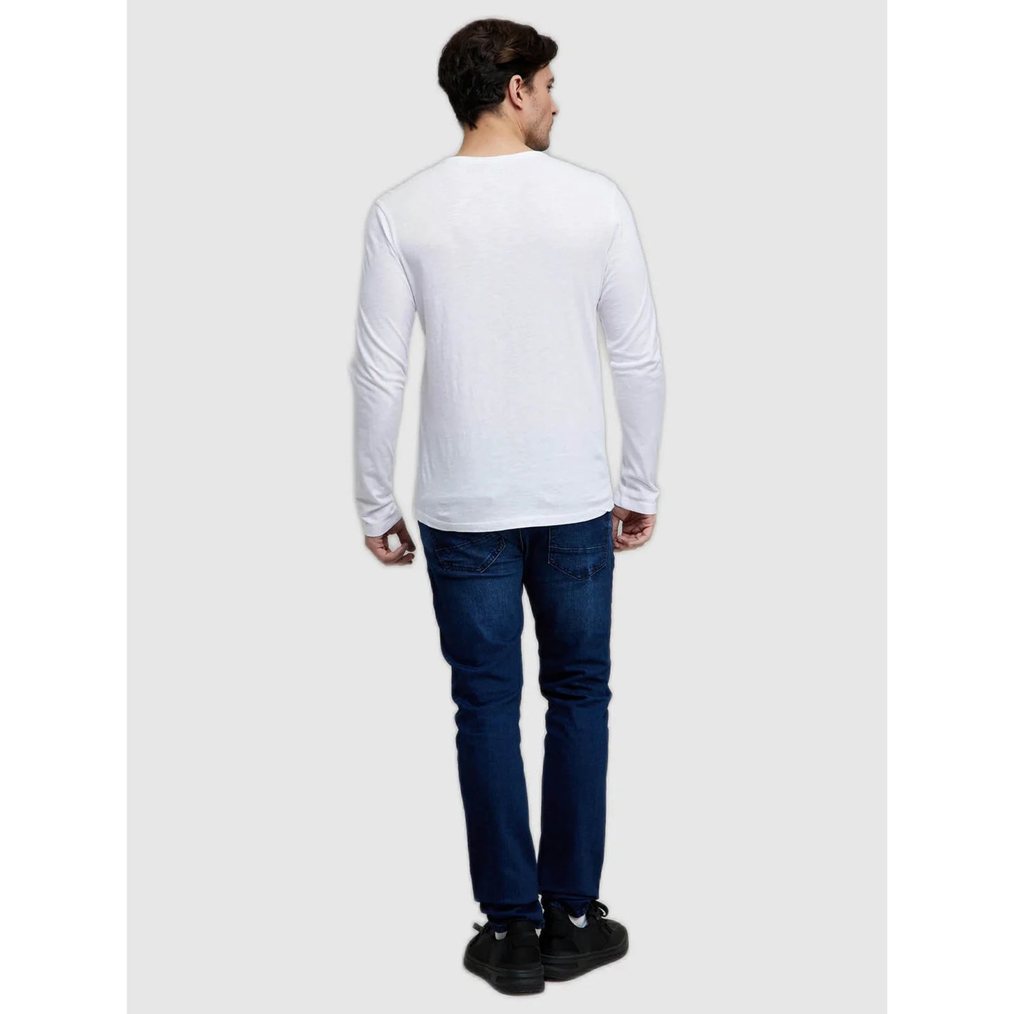 Celio* Solid Regular Fit Cotton White T-Shirt