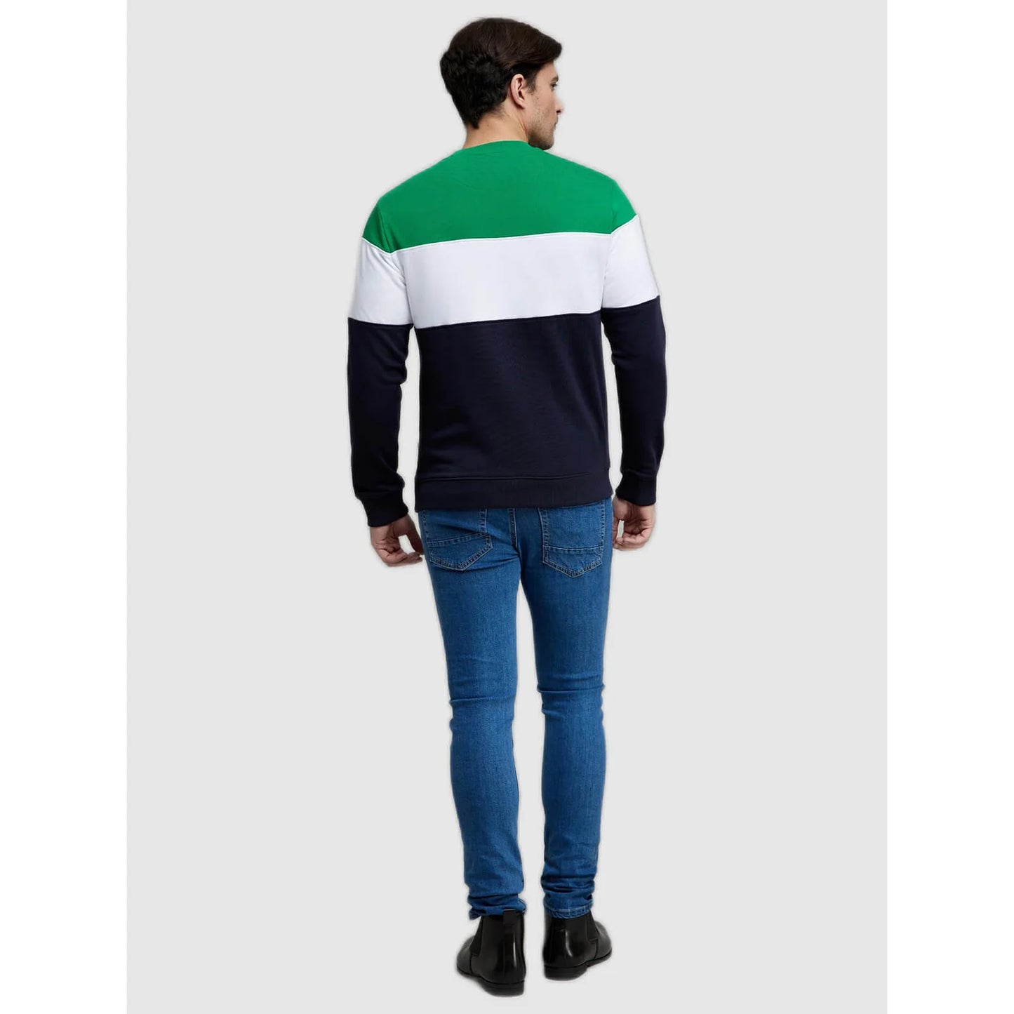 Celio* Colourblock Regular Fit Cotton Multi Sweatshirt