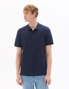 Regular Fit 100% Cotton Polo Collar T-Shirt - Navy Blue