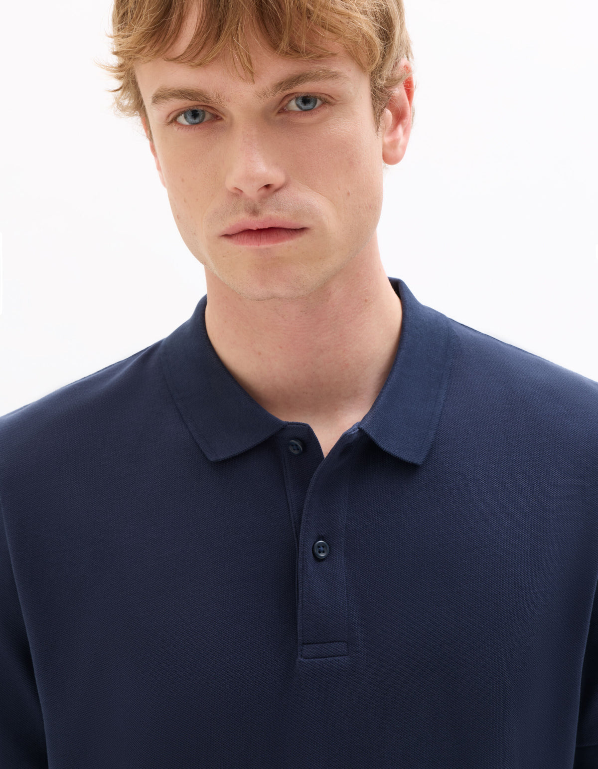 Regular Fit 100% Cotton Polo Collar T-Shirt - Navy Blue