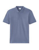Slim Fit 100% Cotton Polo Collar T-Shirt - Blue