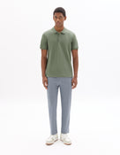 Slim Fit 100% Cotton Polo Collar T-Shirt - Green