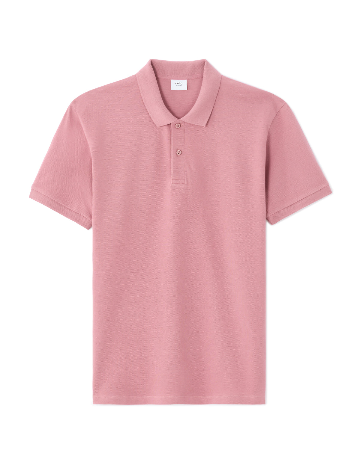 Slim Fit 100% Cotton Polo Collar T-Shirt - Pink