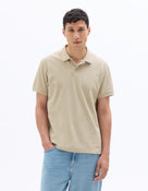 Regular Fit 100% Cotton Polo T-Shirt - Beige