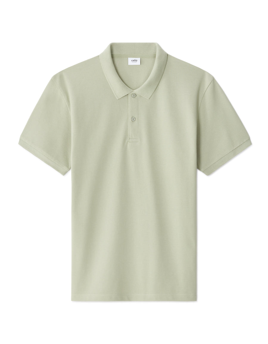 Regular Fit 100% Cotton Polo T-Shirt - Green