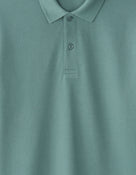 Slim Fit 100% Cotton Polo Collar T-Shirt - Green