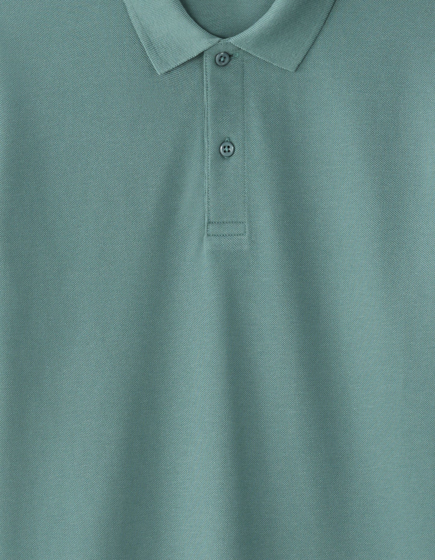 Slim Fit 100% Cotton Polo Collar T-Shirt - Green