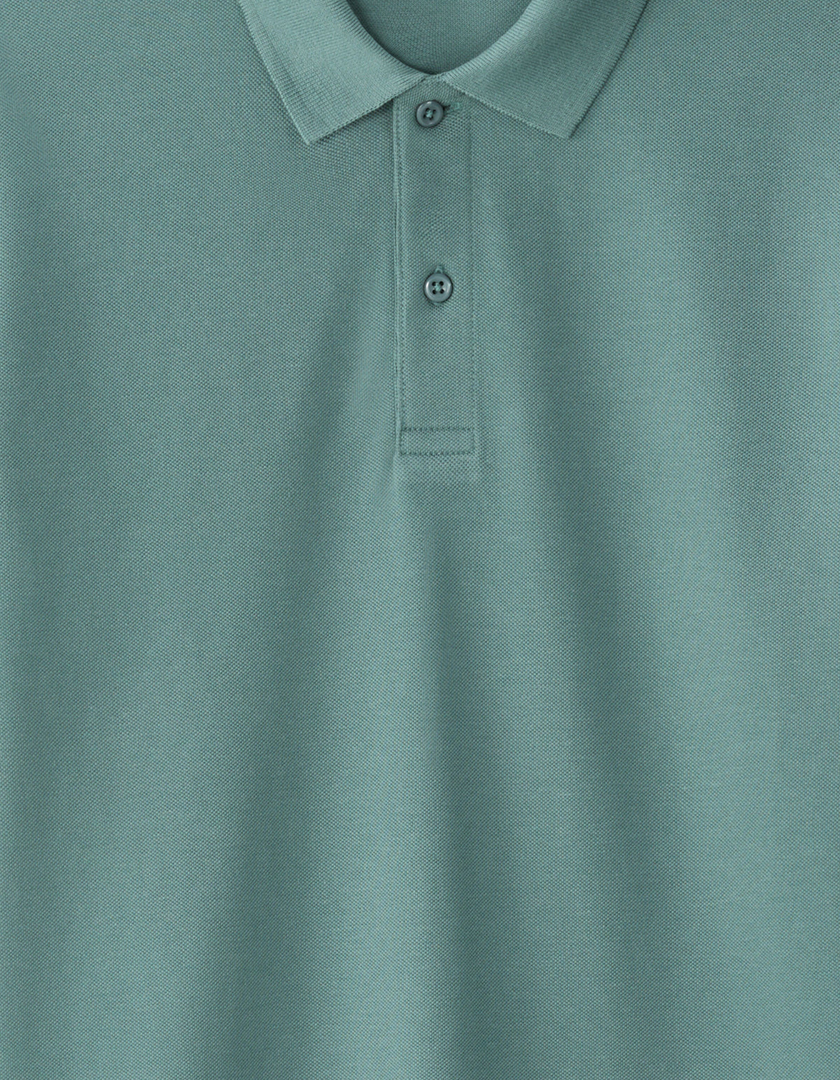 Slim Fit 100% Cotton Polo Collar T-Shirt - Green