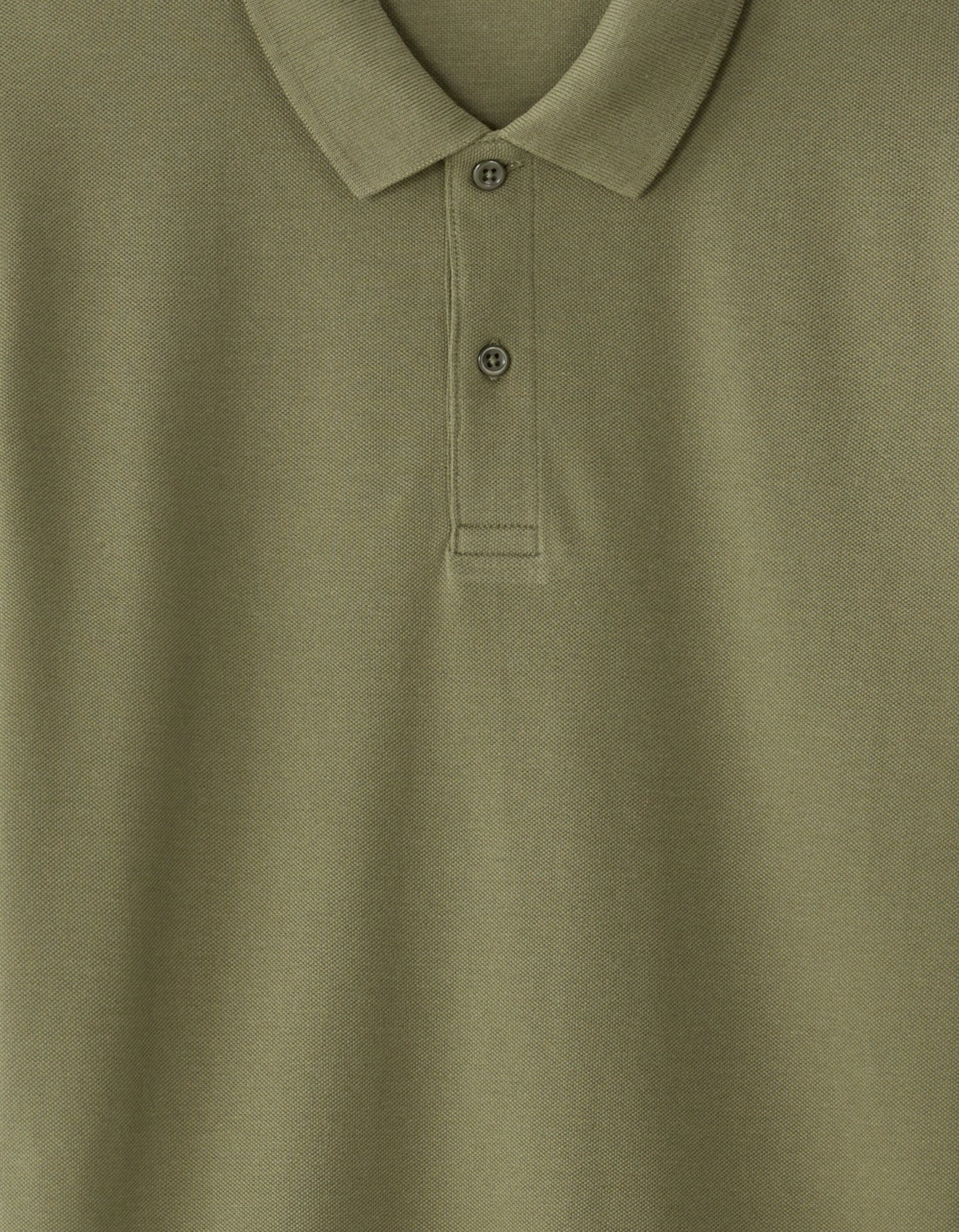 Slim Fit 100% Cotton Solid Polo Collar T-Shirts - Olive